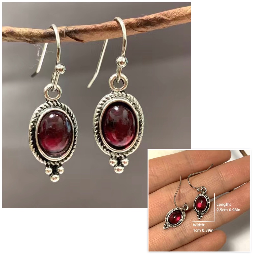 Ruby Dangle Earrings